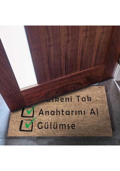 Dekoratif Kapı Önü Paspası - Kaymaz Taban 107 Çok Renkli