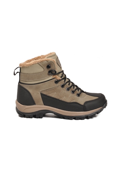 Bej İçi Kürklü Soğuğa Dirençli Kaymaz Taban Unisex Outdoor Bot 980 G Bej