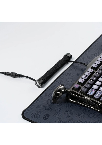 Gravastar Sarmal Aviator Usb To Type-c Mekanik Klavye Uyumlu Oyuncu Kablosu, 1.85m, Siyah