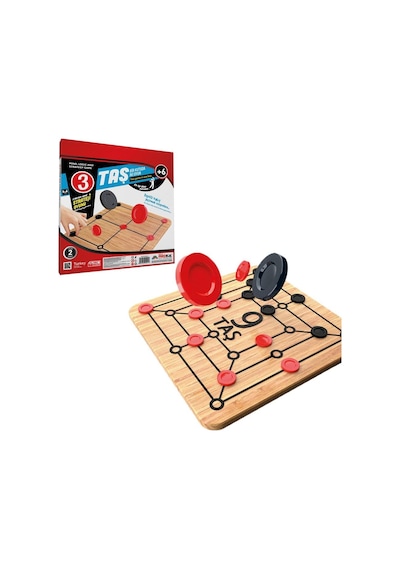 Redka -Kumtoys Redka Ahşap Dokuztaş - Üçtaş Kutu  Oyunu