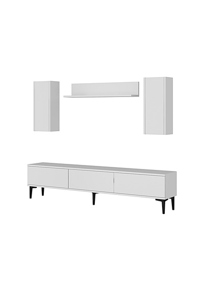 Tvr1899b - Aplos Tvr180 Tv Ünitesi Takım , Tv Sehpası Beyaz 180cm