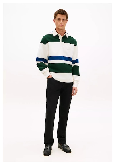 Tommy Hilfiger Erkek Straight Fit Pamuklu Denim Siyah Jeans-16301