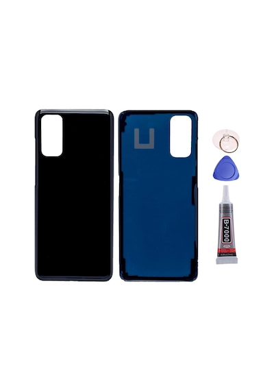 Samsung S20 Siyah Uyumlu Arka Kapak Batarya Kapağı Pil Kapağı Yapışkan Ve Sökme Aparatıyla Beraber Full Set Siyah