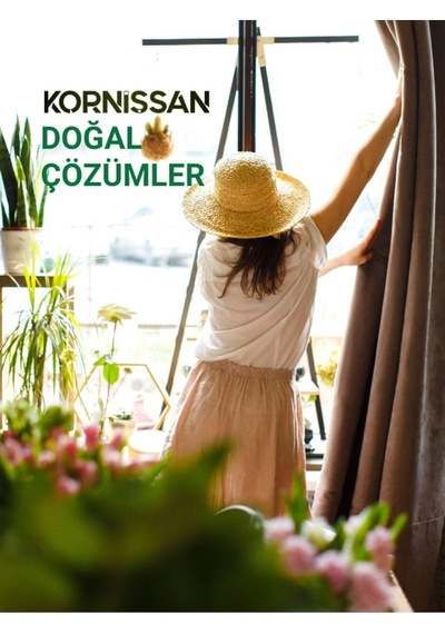 4 Metre 1. Sınıf Polyester Kalın Perdeler Için Tutucu Ray Korniş Genel