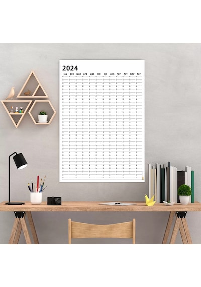 2026 Yıllık Planlayıcı Duvar Takvimi, 2026 Takvim, Büyük Duvar Takvimi, Siyah Beyaz Takvim