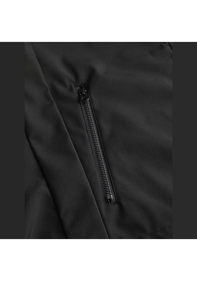 Jack & Jones Erkek Fermuarli Kapüsonlu Softshell Mont - Lupo - 12298689 Siyah