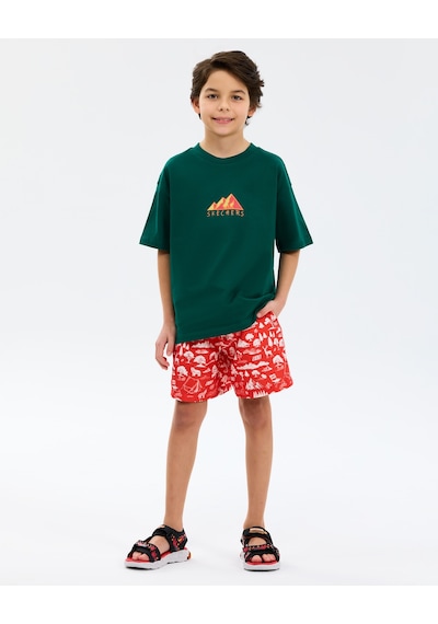 Skechers B 5 Inch Swimshort Büyük Erkek Çocuk Kırmızı Deniz Şortu Sk2610071-0120 Kırmızı