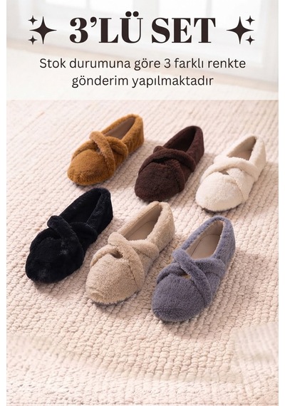 Modafrato 3'lü Paket Br-22 Çapraz Kadın Ev Babeti Panduf Kadın Ev Ayakkabısı Ev Botu Yumuşak Rahat Taban İçi Sıcak Tutan Yapı Paket Ürün Modafrato 3'lü Paket Br-22 Çapraz Kadın Ev Babeti Panduf Kadın Ev Ayakkabısı Ev Botu Yumuşak Rahat Taban İçi Sıcak Tutan Yapı Paket Ürün