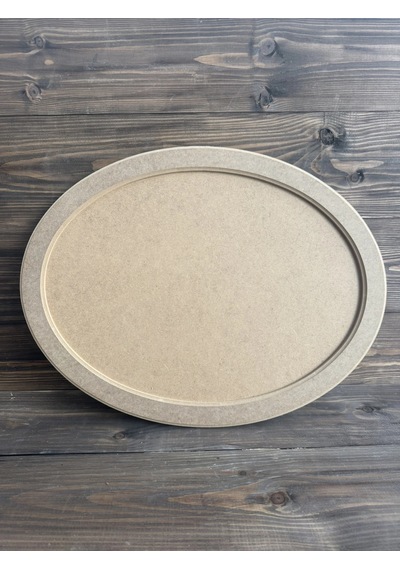 Ham Ahşap Büyük Oval Tepsi