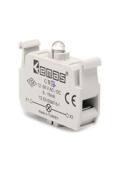 Emas Cb7 Yedek Led'li 12-30v Ac/dc Mavi Sinyal Blok