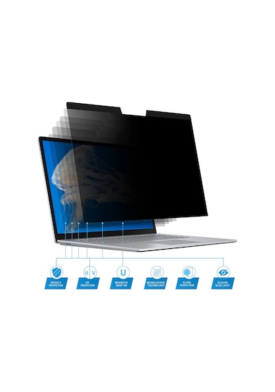 Fuchsia Apple Uyumlu  MacBook Air Pro 13 3 Manyetik Hayalet Ekran Koruyucu