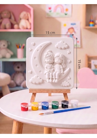 15x15 Ayda İki Çocuk Taş Boyama Seti Çocuk Ve Yetişkin Hobi Kiti
