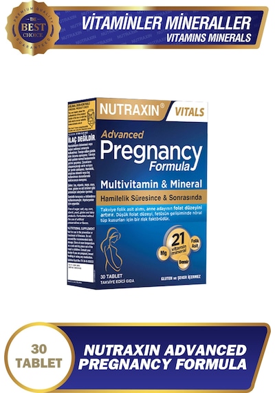 Nutraxin Advanced Pregnancy Formula 30 Tablet 21 Vitamin & Mineral