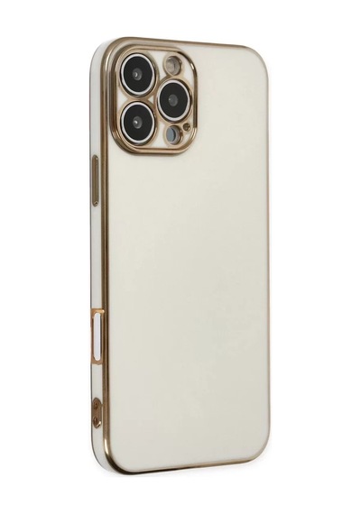 Newface Apple İphone 16 Pro Max Kılıf Volet Silikon - Beyaz