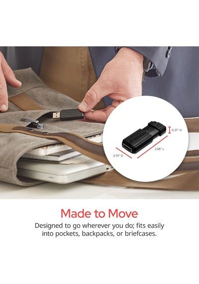 Verbatim Usb 2.0 Drive 64gb Store'n'go Pinstripe Black P-blist