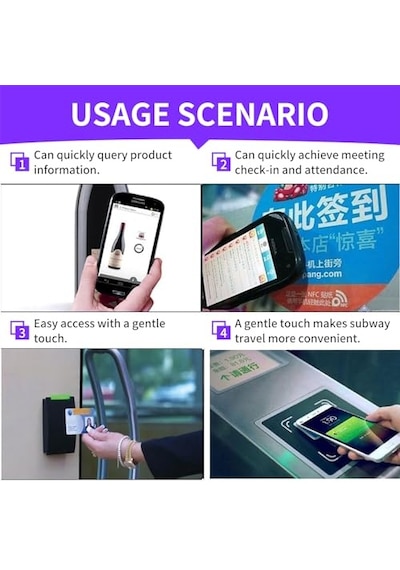 Ayrex Rasunkae Nfc Çıkartmaları Ntag213 Etiketleri 13.56mhz 144 Bayt Bellek Rfıd Etiketi Boş Yeniden Yazılabilir Et 1