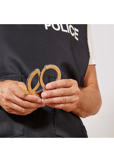 Metal Malzemeden İmal Anahtarlı Oyuncak Polis Kelepçesi Lisinya
