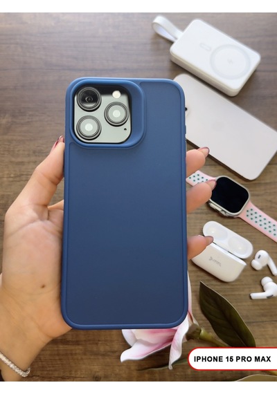 Apple iPhone 15 Pro Max Uyumlu Kamera Korumalı Darbeye Dayanıklı Renk Atmayan Keep Silikon Kılıf Lacivert Apple iPhone 15 Pro Max Uyumlu Kamera Korumalı Darbeye Dayanıklı Renk Atmayan Keep Silikon Kılıf Lacivert