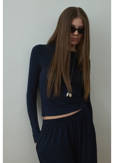 Suud Collection Lacivert Kate Slim Tişört