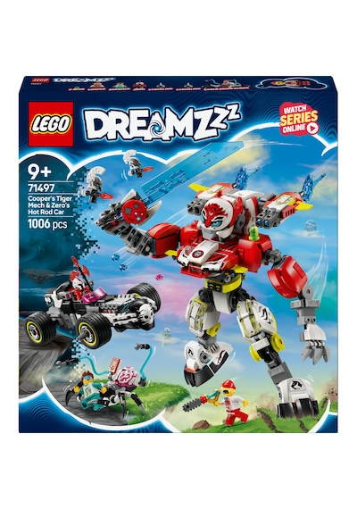 LEGO® DREAMZzz™ Cooper’ın Kaplan Robotu ve Zero’nun Hot Rod Arabası 71497 - 9 Yaş ve Üzeri Çocuklar için Oyuncak Araç Yapım Seti (1006P)