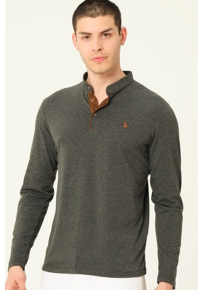 V4009 Dewberry Erkek Sweatshırt-antrasit Antrasit
