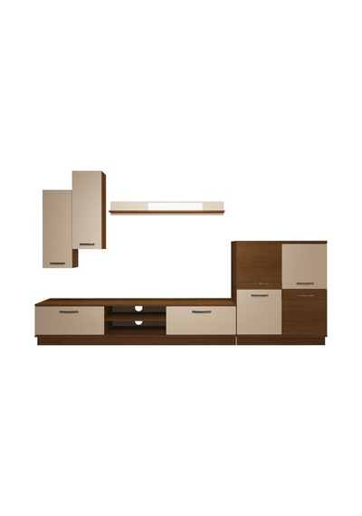 Decoraktiv Eko 6b Mdf Dvd Tv Ünitesi Tv Sehpası - Ceviz Beyaz Ahşap - Beyaz