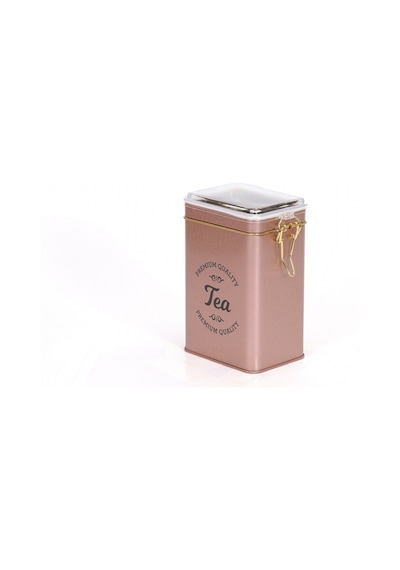 Sn Tea Rose Desenli Kilitli Kapaklı Dikdörtgen Metal Saklama Kabı, 7.5 X 10 X 15 Cm, 1 Lt Çok Renkli