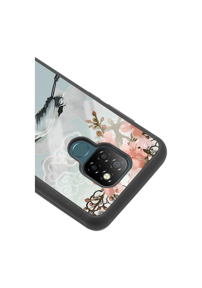 General Mobile Gm 20 Suluboya Leylek Tasarımlı Glossy Telefon Kılıfı Çok Renkli