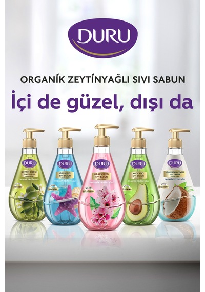 Organik Zeytinyağlı Kiraz Çiçeği Sıvı Sabun 1,5 1,5 500ml