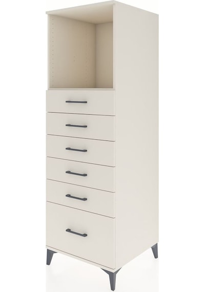 Kronos Dolap Tek Raflı 6 Çekmeceli 60x59x182 Aytaşı-aytaşı Aytaşı