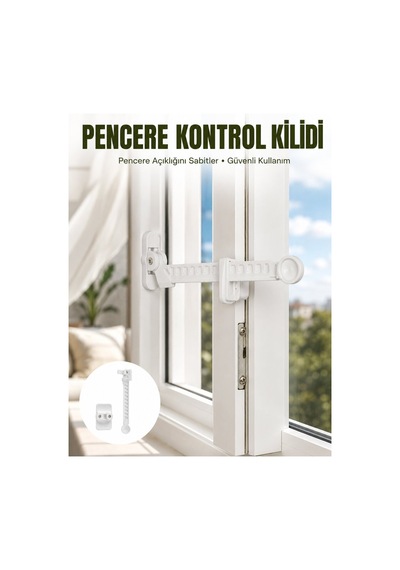 İçe Açılan Camlar İçin Emniyet Kilidi Seti 3 Lü Yeni Nesil - Hs08374985-4239