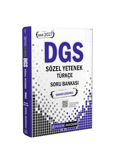 Pegem 2027 Dgs Sözel Yetenek Türkçe Tamamı Çözümlü Soru Bankası Pegem Akademi Yayıncılık