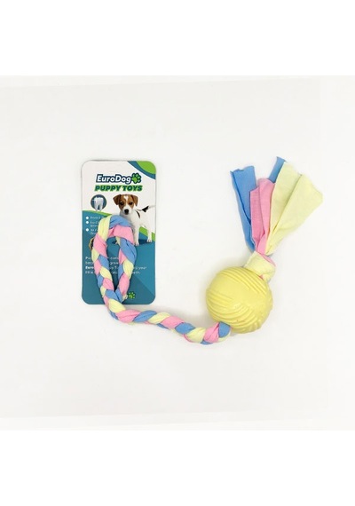 Eurodog - 64 - Puppy Toys Sarı Top Diş - Edntrend - Kma Oyuncağı