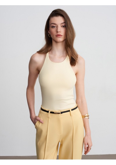 Dilvin 21051 Halter Yaka Askılı Top-açık Sarı