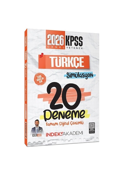 İndeks Akademi 2026 Kpss Türkçe Simülasyon 20 Deneme Çözümlü - Berk Ekici