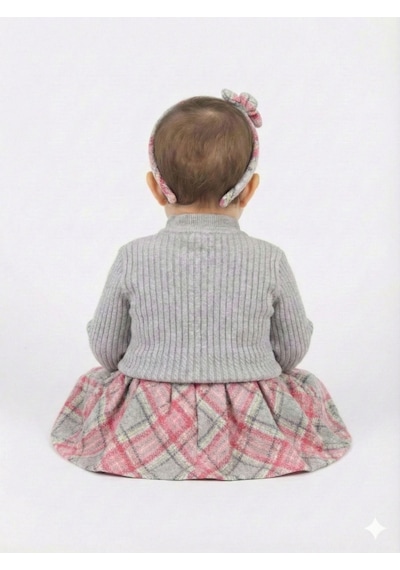 Xo Kids Kız Çocuk Elbise 6-36 Ay 4102 Gri