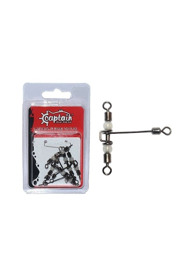 Captain 5126 Üçlü Uzun T Fırdöndü 5li Paket Black Nikel Standart - 2x3
