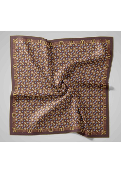 Silk Home Twill İpek Eşarp 11481-17 Kahve Mor, Bebe Mavi, Yeşil, Kırmızı