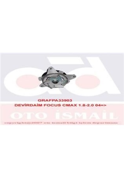 GRAF PA903 Devirdaim Su Pompası Cmax Focus Mondeo / Mazda 6 / S40 S60 S80 / Range Rover Evoque 11- 1.8 2.0 2.3