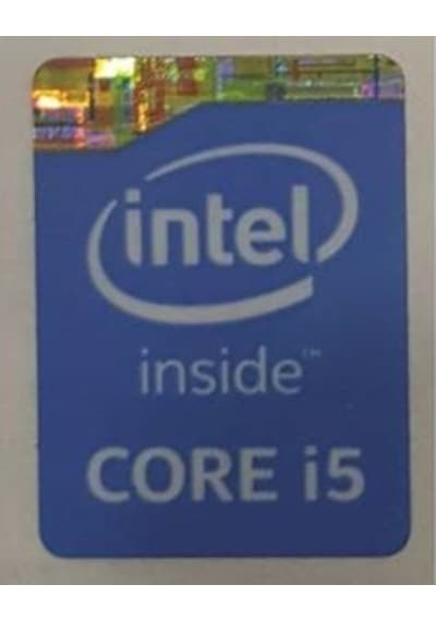 İntel inside Core i5 Sticker Etiket D4