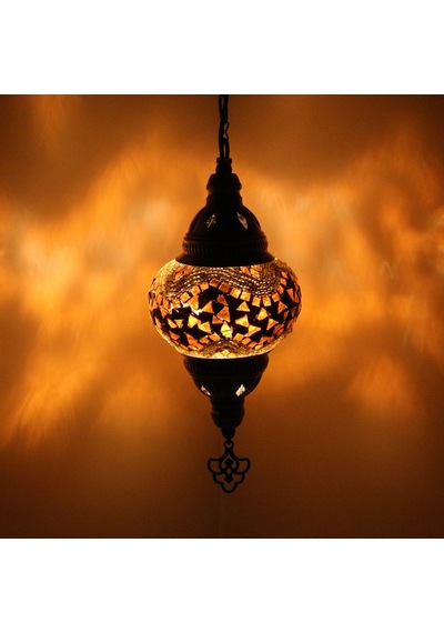 Dekoratif OTANTİK RETRO DESENLİ RENKLİ MOZAİK LAMBA