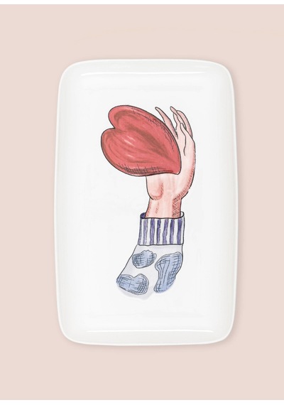The Mia Luv Dikdörtgen Servis 33x21 Cm Çok Renkli