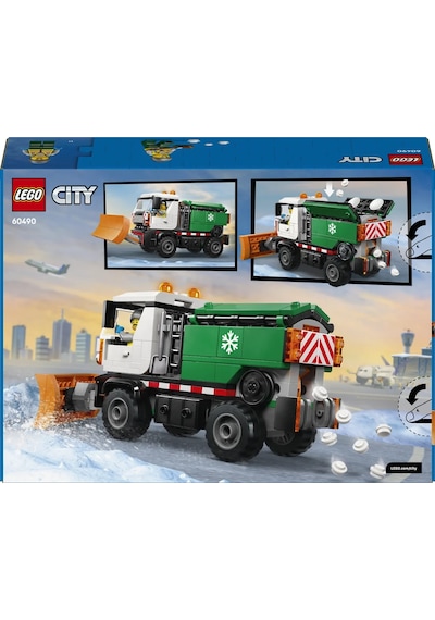 LEGO® City Kar Küreme Aracı Oyuncağı 60490 - 6 Yaş Üzeri Çocuklar için Sürücü Minifigürlü Yaratıcı Oyuncak Yapım Seti (263 Parça)