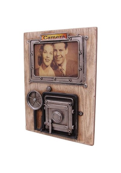 Kenpazar Dekoratif Metal Çerçeve Fotoğraf Makinesi Dekorlu Hediyelik