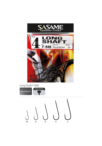 Sasame Long Shaft F-848 Serisi Olta Iğnesi (542207364)