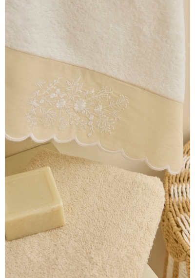 Kaşmir Home Maja 2'li Yüz Havlusu Set Offwhite Beyaz