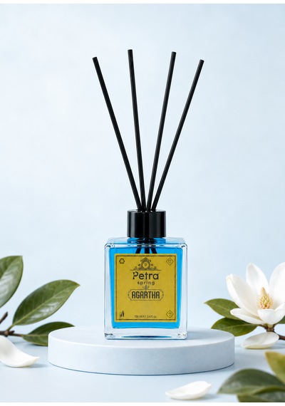 Agartha 100ml Bambu Çubuklu Oda Kokusu - Long Lasting Home Fragrance Ev Ofis Banyo Salon Kokusu Salon Kokusu , Banyo Kokusu , Long Lasting Manolya