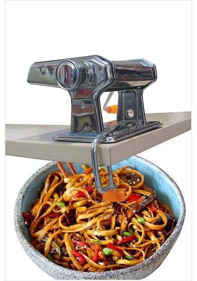 Full Paslanmaz Çelik İtalyan Makarna Erişte Hamur Spagetti Ravolli Lazanya Mantı Açma Kesme Makinesi 304 Paslanmaz Çelik