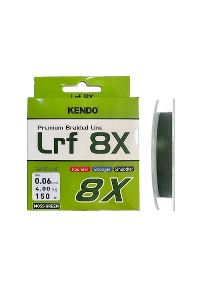 Kendo Lrf 8x Fighting 150 Mt 0.06mm Örgü İp Misina Moss Green