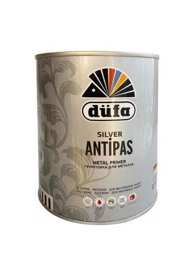 Düfa Silver Antipas Metal Astar Boyası, Gümüş, 0,75 L, Pas Önleyici Antikorozif, İç Ve Dış Mekan